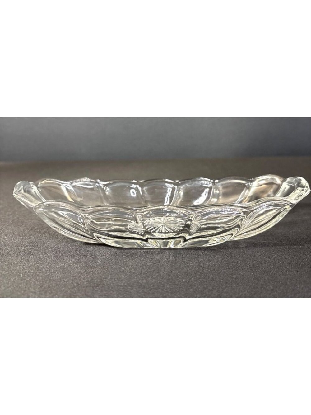 Anchor Hocking Vintage Butter Dish Banana Split Hot Dog Candy Boat Relish Dish - Picture 3 of 11